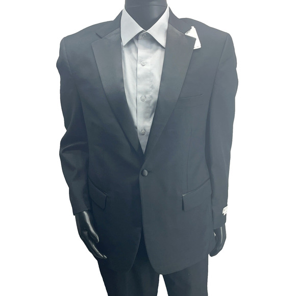 Jos A Bank 1905 Black 1-Btn Notch Tuxedo Dinner Jacket Tailored Fit 42R New $400 - Picture 1 of 10